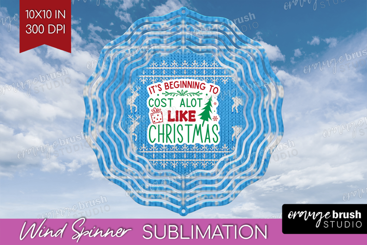 Funny Christmas Quote Wind Spinner Sublimation PNG - Knitted
