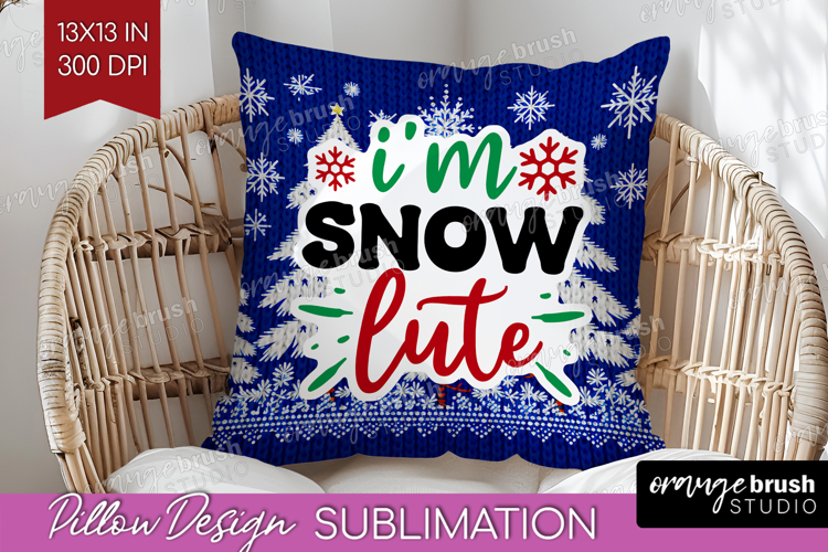 Funny Christmas Quote Pillow Sublimation - Knitted Xmas PNG