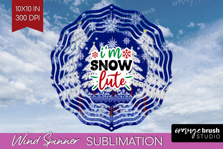 Funny Christmas Quote Wind Spinner Sublimation PNG - Knitted