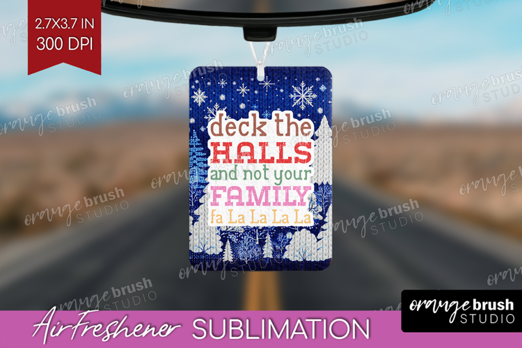 Funny Christmas Quote Air Freshener PNG - Knitted Xmas PNG