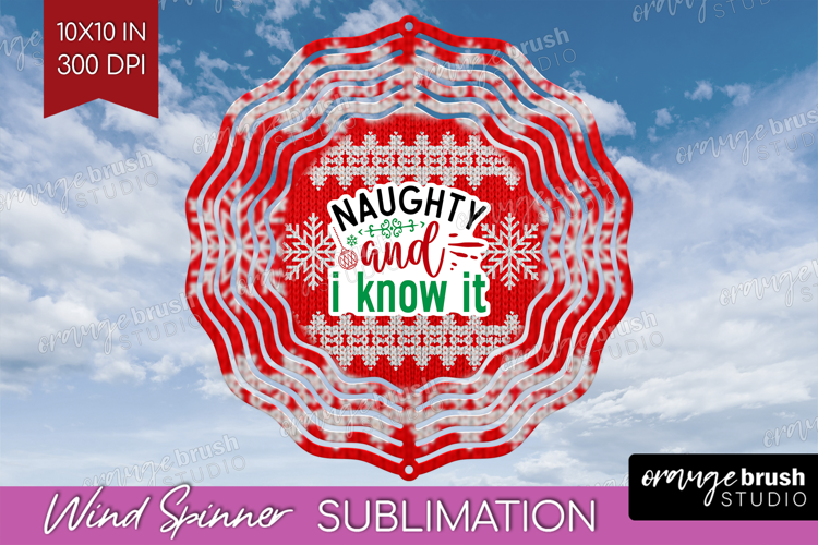 Funny Christmas Quote Wind Spinner Sublimation PNG - Knitted