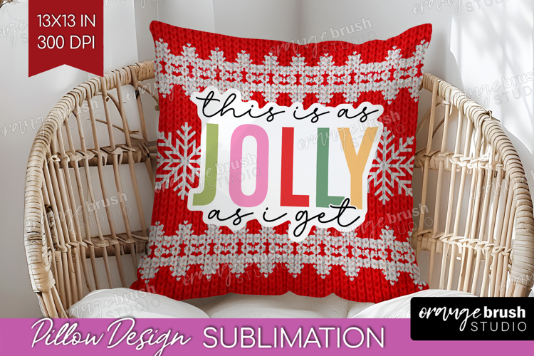 Funny Christmas Quote Pillow Sublimation - Knitted Xmas PNG