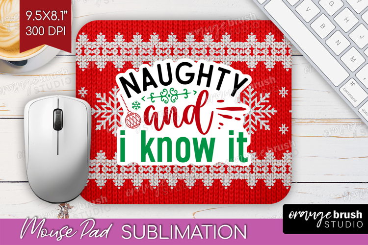 Funny Christmas Quote Mouse Pad Sublimation - Knitted Xmas