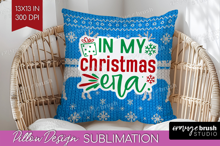 Funny Christmas Quote Pillow Sublimation - Knitted Xmas PNG