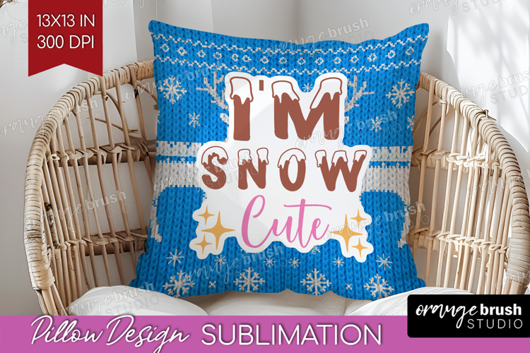 Funny Christmas Quote Pillow Sublimation - Knitted Xmas PNG