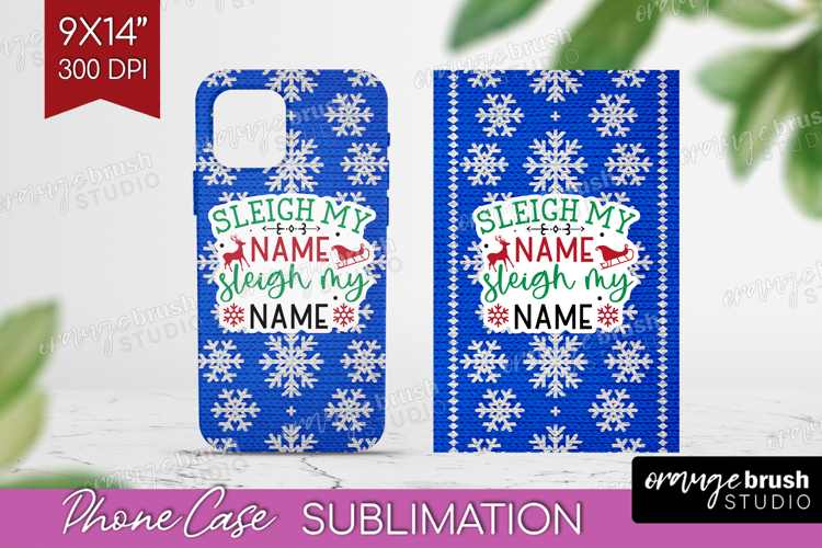 Funny Christmas Quote Phone Case PNG - Knitted Xmas Case PNG