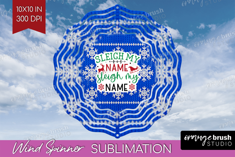 Funny Christmas Quote Wind Spinner Sublimation PNG - Knitted
