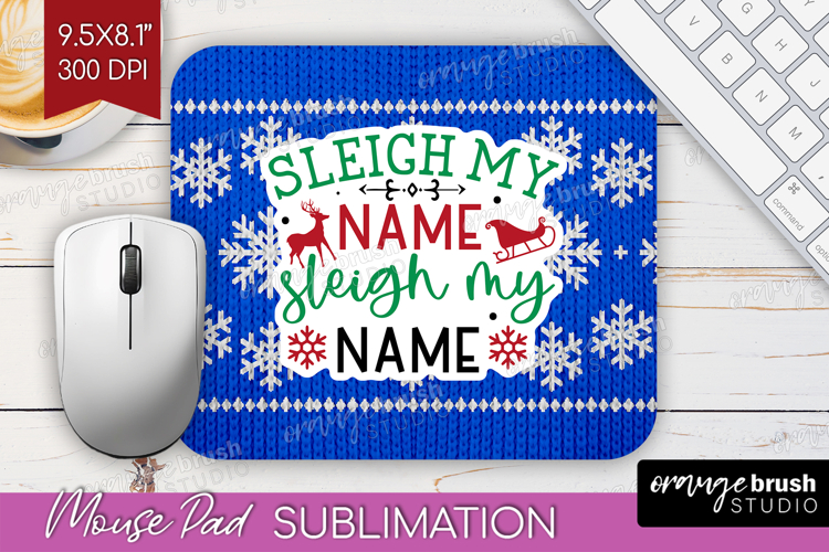 Funny Christmas Quote Mouse Pad Sublimation - Knitted Xmas