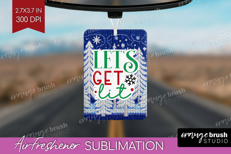 Funny Christmas Quote Air Freshener PNG - Knitted Xmas PNG