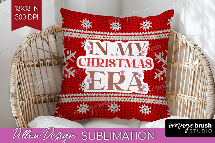 Funny Christmas Quote Pillow Sublimation - Knitted Xmas PNG
