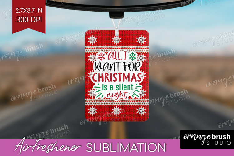 Funny Christmas Quote Air Freshener PNG - Knitted Xmas PNG