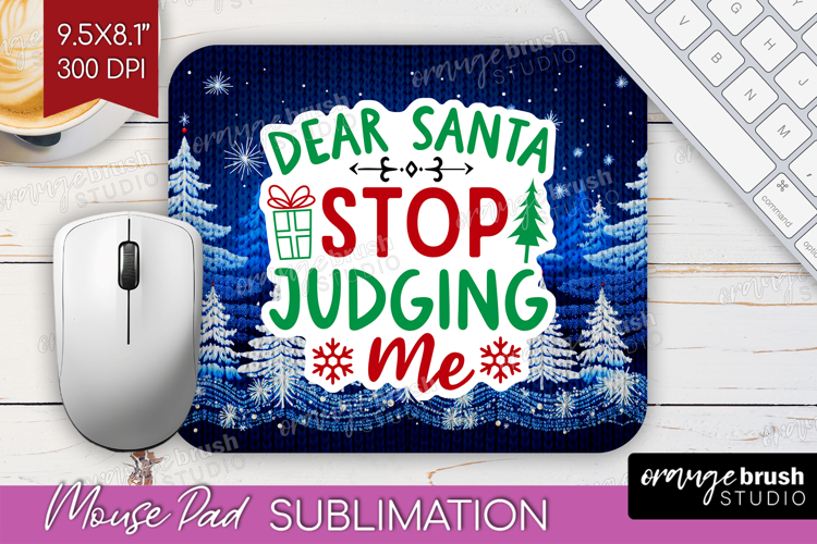 Funny Christmas Quote Mouse Pad Sublimation - Knitted Xmas