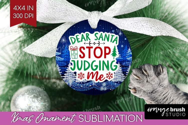 Funny Christmas Quote Ornament PNG - Knitted Xmas PNG
