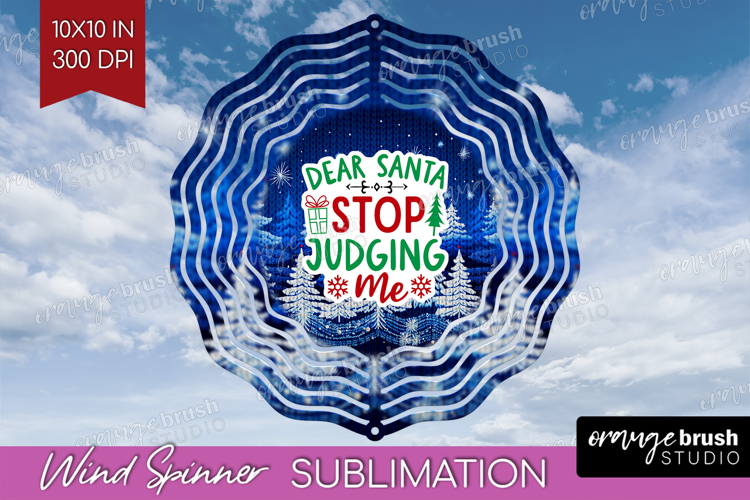 Funny Christmas Quote Wind Spinner Sublimation PNG - Knitted