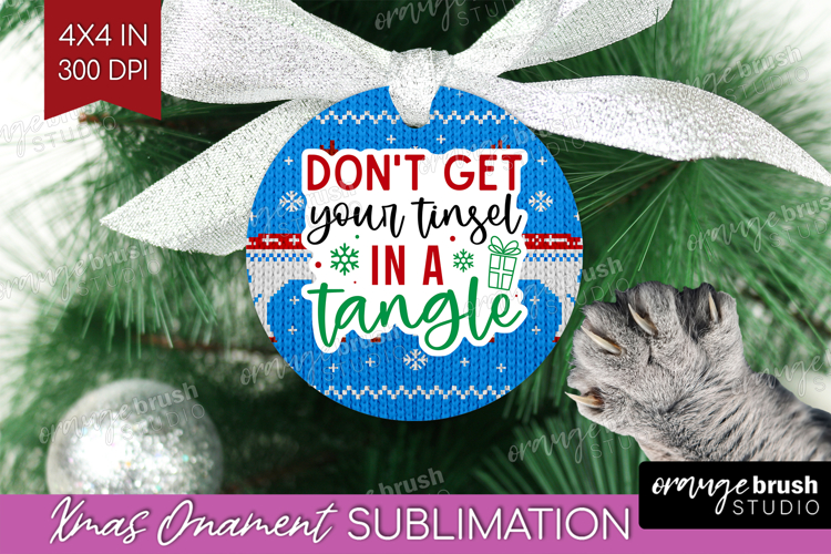Funny Christmas Quote Ornament PNG - Knitted Xmas PNG