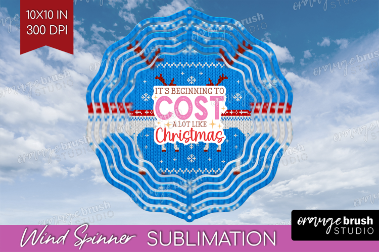 Funny Christmas Quote Wind Spinner Sublimation PNG - Knitted