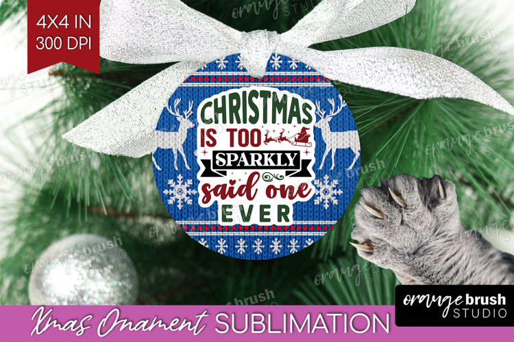 Sarcastic Christmas Quote Ornament PNG - Knitted PNG