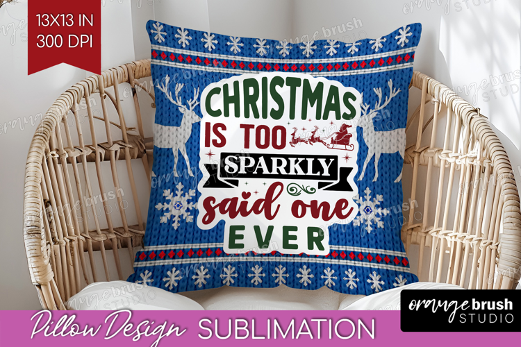 Sarcastic Christmas Quote Pillow Sublimation - Knitted Cover