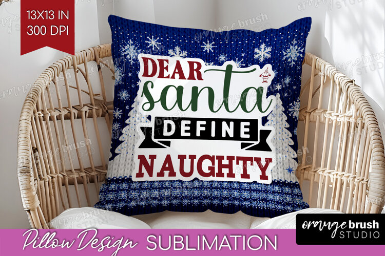 Sarcastic Christmas Quote Pillow Sublimation - Knitted Cover example image 1