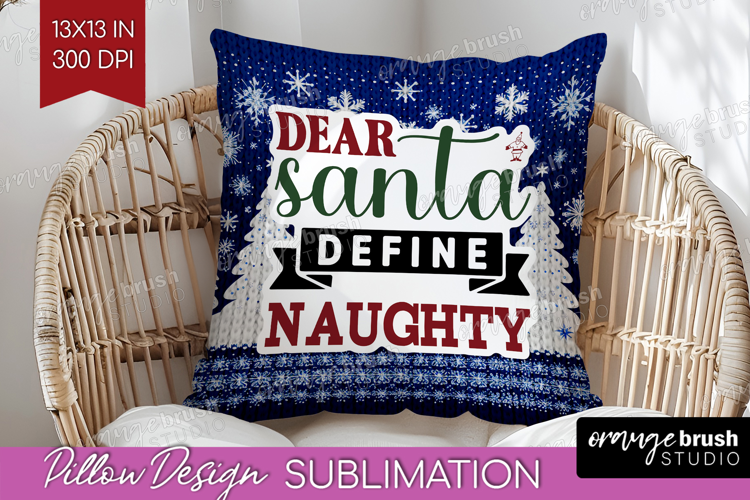 Sarcastic Christmas Quote Pillow Sublimation - Knitted Cover