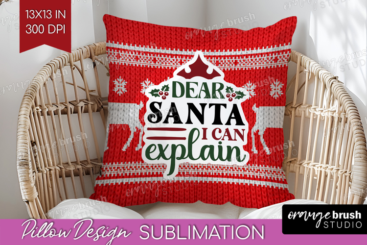Sarcastic Christmas Quote Pillow Sublimation - Knitted Cover