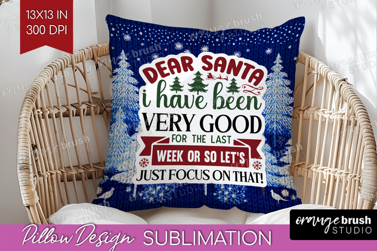 Sarcastic Christmas Quote Pillow Sublimation - Knitted Cover