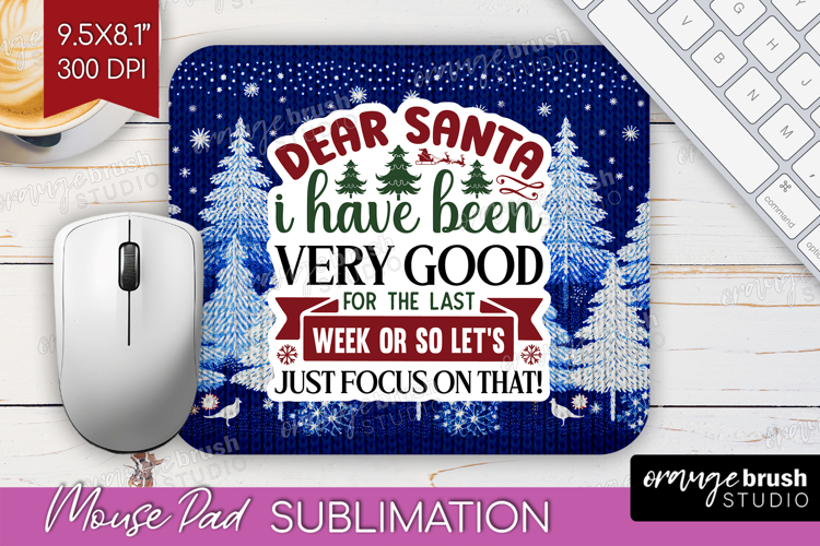 Sarcastic Christmas Quote Mouse Pad Sublimation - Knitted