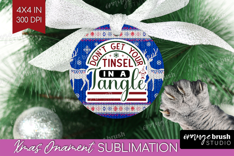 Sarcastic Christmas Quote Ornament PNG - Knitted PNG