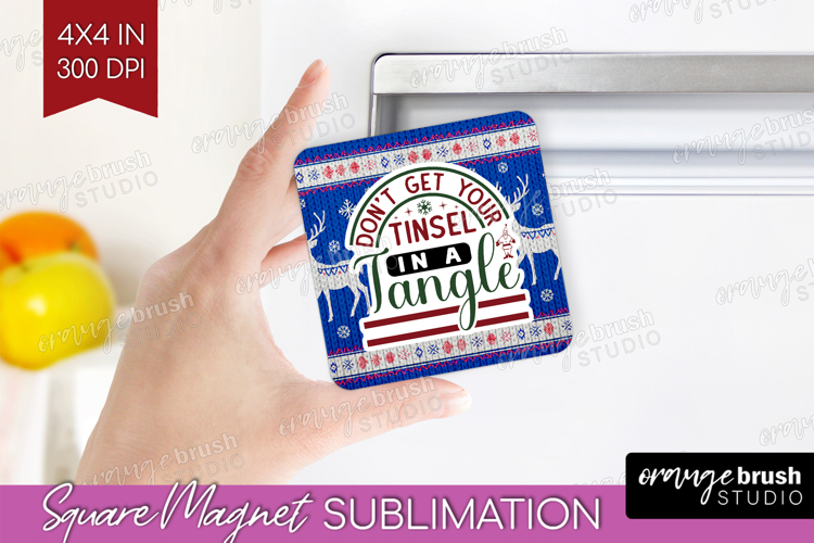 Sarcastic Christmas Quote Magnet Sublimation - Knitted PNG