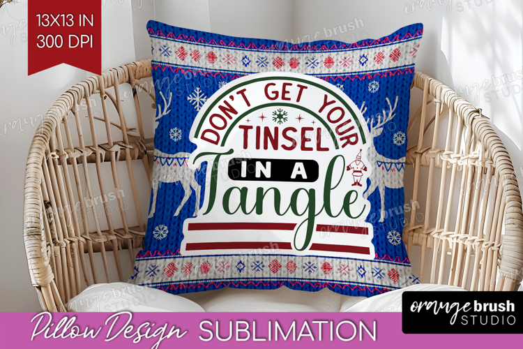 Sarcastic Christmas Quote Pillow Sublimation - Knitted Cover