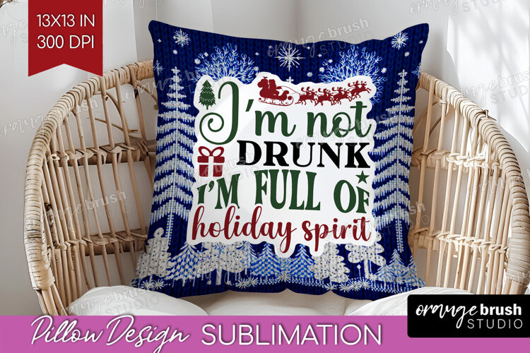 Sarcastic Christmas Quote Pillow Sublimation - Knitted Cover example image 1