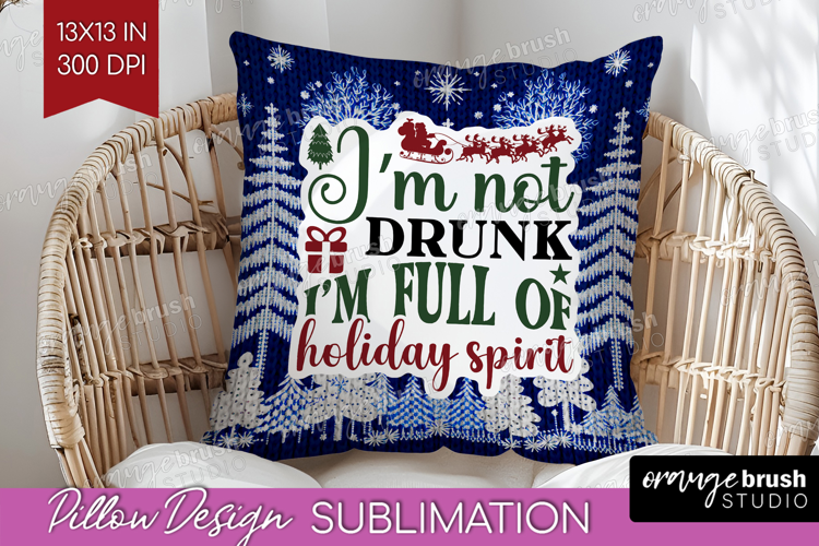 Sarcastic Christmas Quote Pillow Sublimation - Knitted Cover