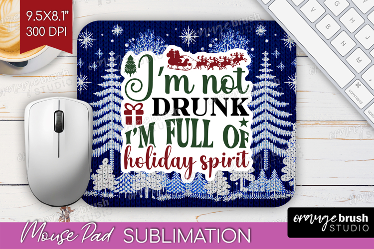 Sarcastic Christmas Quote Mouse Pad Sublimation - Knitted