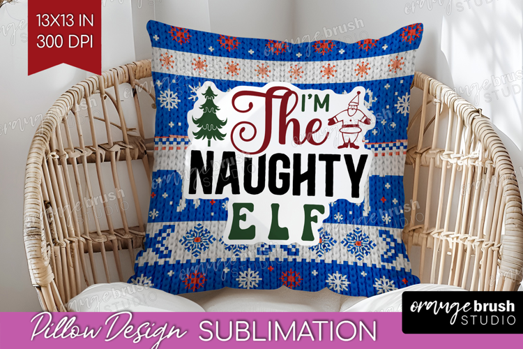Sarcastic Christmas Quote Pillow Sublimation - Knitted Cover