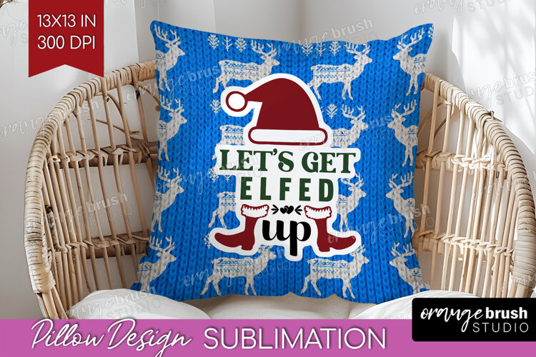 Sarcastic Christmas Quote Pillow Sublimation - Knitted Cover example image 1