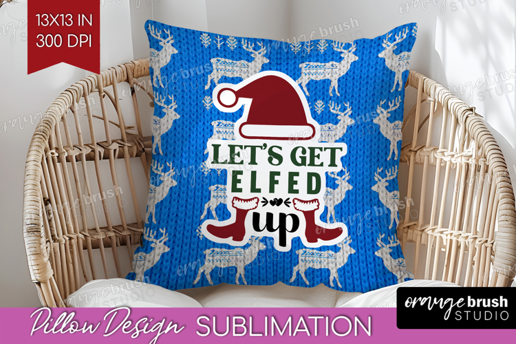 Sarcastic Christmas Quote Pillow Sublimation - Knitted Cover