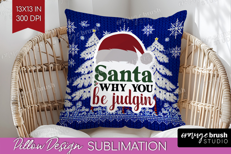 Sarcastic Christmas Quote Pillow Sublimation - Knitted Cover