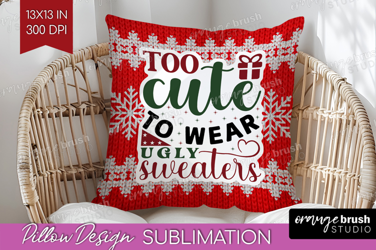 Sarcastic Christmas Quote Pillow Sublimation - Knitted Cover