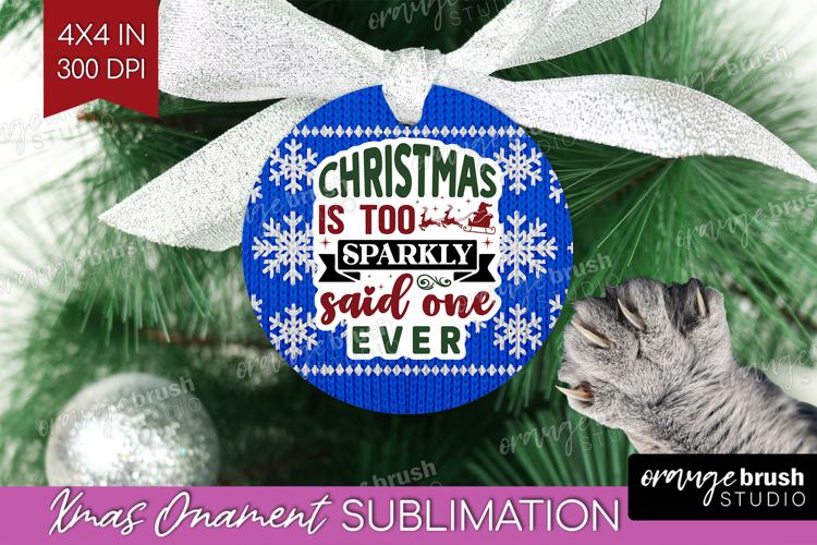 Sarcastic Christmas Quote Ornament PNG - Knitted PNG