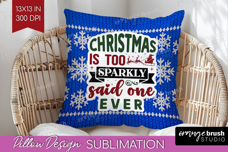 Sarcastic Christmas Quote Pillow Sublimation - Knitted Cover example image 1