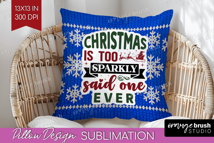Sarcastic Christmas Quote Pillow Sublimation - Knitted Cover