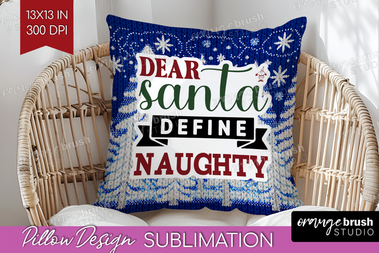 Sarcastic Christmas Quote Pillow Sublimation - Knitted Cover