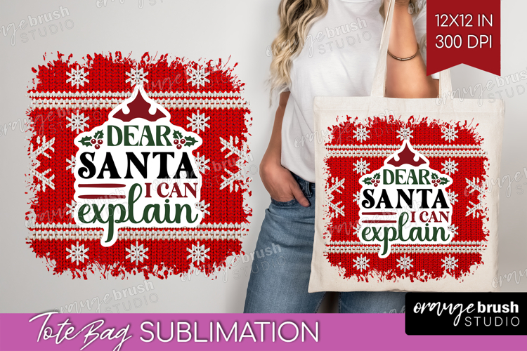 Sarcastic Christmas Quote Tote Bag - Knitted Tote Bag PNG