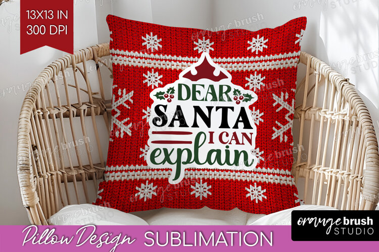 Sarcastic Christmas Quote Pillow Sublimation - Knitted Cover example image 1