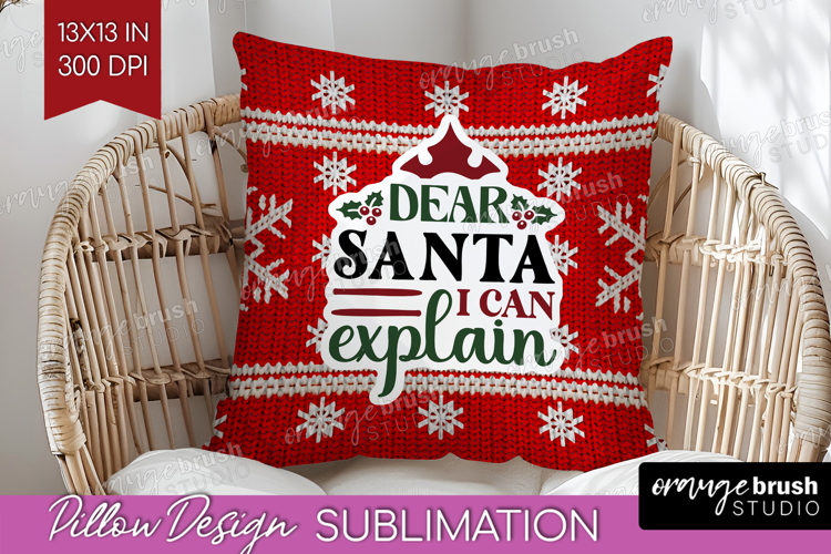 Sarcastic Christmas Quote Pillow Sublimation - Knitted Cover