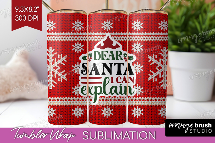 Sarcastic Christmas Quote Tumbler Wrap - Knitted Tumbler PNG