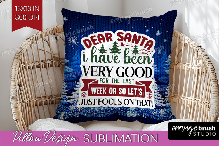 Sarcastic Christmas Quote Pillow Sublimation - Knitted Cover example image 1