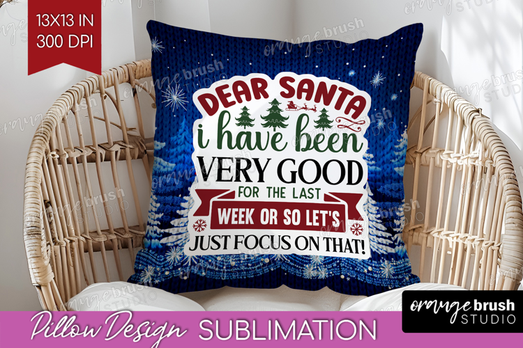 Sarcastic Christmas Quote Pillow Sublimation - Knitted Cover