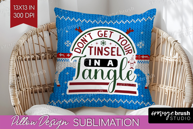 Sarcastic Christmas Quote Pillow Sublimation - Knitted Cover