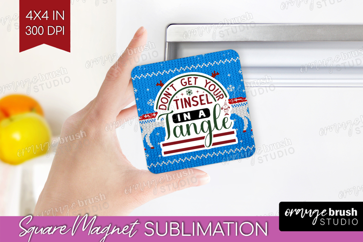 Sarcastic Christmas Quote Magnet Sublimation - Knitted PNG